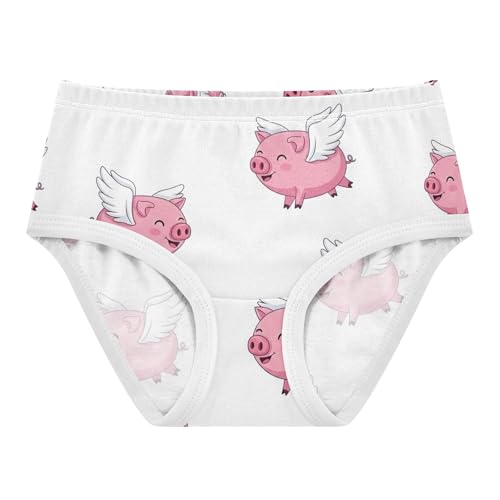 Cotton Girls Underwear Toddler Cute Pink Pigs White Wings Cute Panties Girl Colorful Briefs Underpants 2t