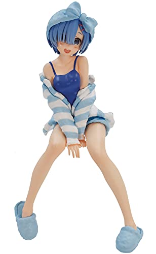 FURYU RE: Zero Nuto Stopper Rem Room Wear PVC Figure Figure 14cm Cute Japanese, Pink