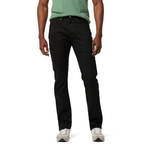 Levi Strauss Signature Men's Slim Straight Jeans (Available, Raven, 44W x 32L Big Tall