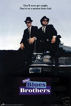 Blues Brothers - Belushi Akroyd Hood SIT Movie Poster