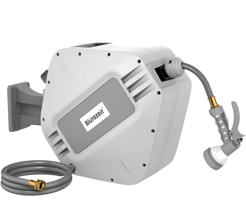 Blütezeit Retractable Garden Hose Reel Wall-Mount Heavy Duty
