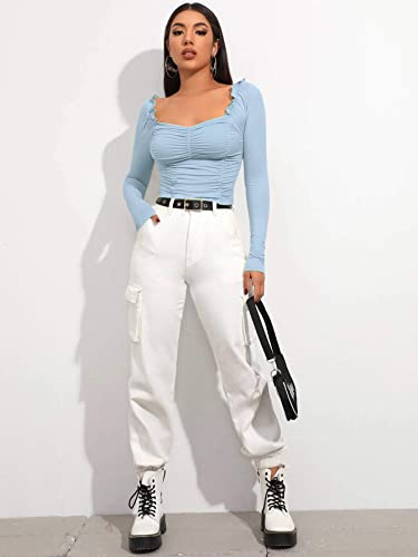Image of Shasmi Women's Shirt | Sweat Heart Neck | Full Sleeve | Regular Fit | Elegant Design Stylish & Comfortable | All-Day Comfort | Perfect for Formal, Casual (Tank Top)