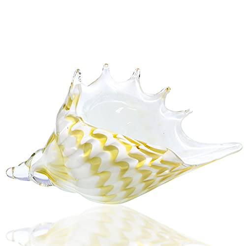 LiuliuBull Grands Coquillages de mer de conque en Verre Sculpture d'animaux en Verre soufflé à la Main pour la Maison/Bureau/la bibliothèque décoration Moderne (Color : Type 3)