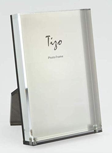 Tizo 5" X 7" Acrylic Crystal Clear Photo Frame, Silver Backing, Made in Italy