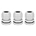 Tool parts PG13.5 Cable Gland Waterproof Plastic Locknut White for 6mm-11mm Dia Cable 3 Pcs
