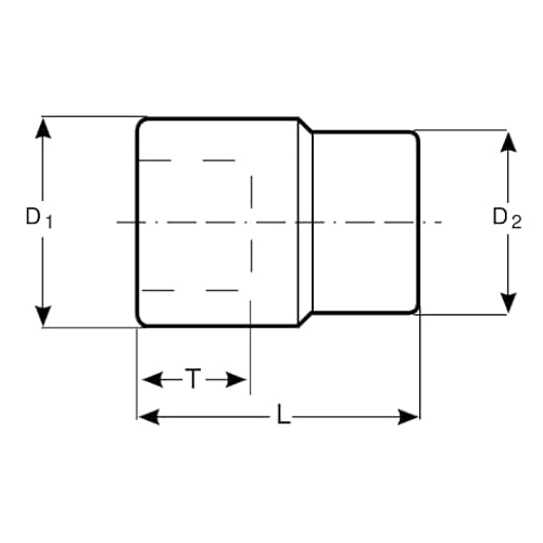 Vaso Serie Larga Con Cuadradillo De 1/4" Y Perfil Hexagonal De 6 Mm - 2