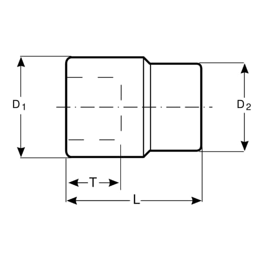 Vaso hexagonal 12 mm de 1/4" serie larga para tuercas profundas 2