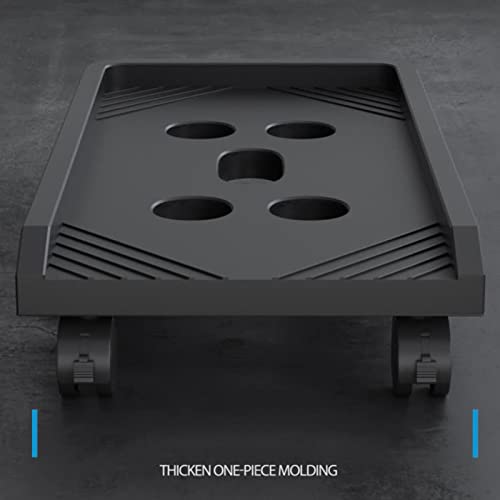 Soporte móvil para CPU con ruedas para torre de PC, color negro miniatura 3