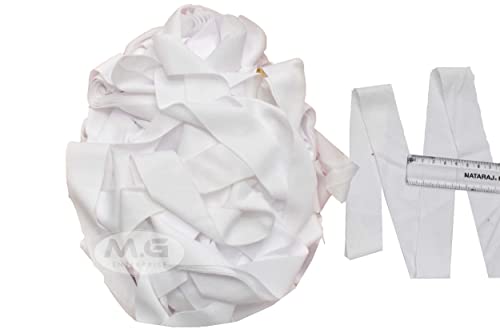 Image of M.G ENTERPRISE T-Shirt Yarn White (250 gm) Art Craft Soft Fingering Crochet Hook Yarn, Needle Knitting Yarn Thread Dyed