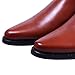 Santimon Men's Ankle Genuine Leather Dress Fashion Zipper Pointed Toe Casual Boots