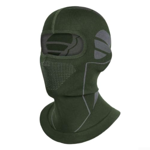 Caswynlife Pasamontañas térmico para deportes de invierno, máscara de cara completa con tela transpirable para esquí, snowboard, ciclismo y protección contra el clima frío, gorro cálido para hombre