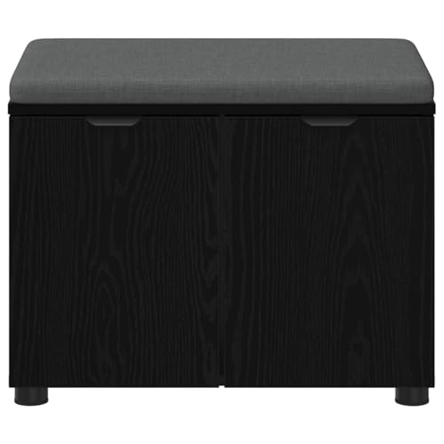 Banc d'entrée résistant noir pour optimiser les petits couloirs - 7