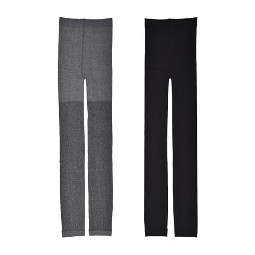 Image of GAP Women's Original Ribbed Seamless Tights, 2-pack Footless & Fleece Lined Tights, Soft