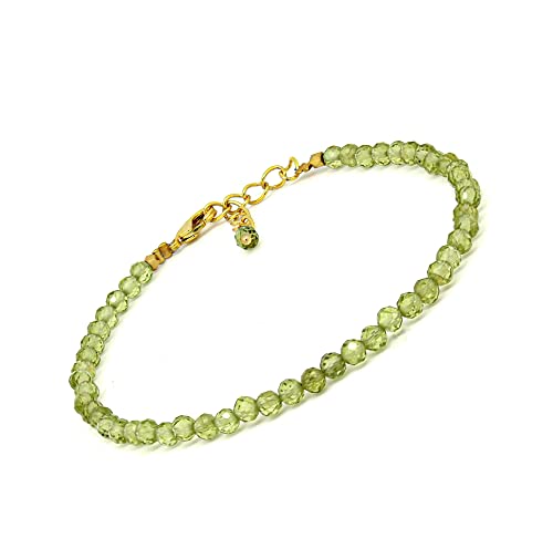 Gempires Natural Lightweight Gemstone Beaded Bracelet Handmade Crystal Jewelry Hypoallergenic 8 Inch Gold Plated Simple Dainty Jewelry For Women2