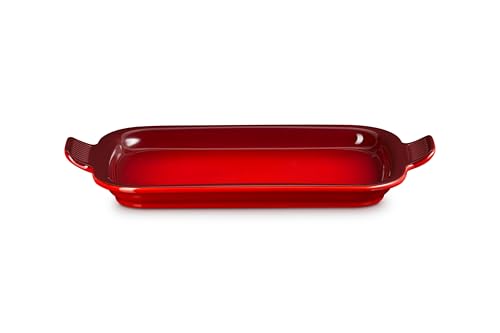 Image of Le Creuset Stoneware Rectangular Dish with Platter Lid, 3 qt., Cerise