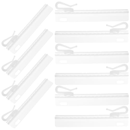 EXQUIMEUBLE 50Pcs Adjustable Plastic Curtain Rod Hooks Drapery Hanging Clips for All Curtain Types for Home Bathroom and Office Use Easy Installation