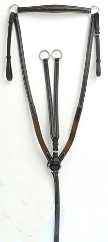 Nunn Finer Bellissimo Hunt Breastplate with Elastic - Zinc (Havana, Horse)