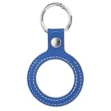 Gjinxi Leather AA Coin Holder Keychain for Standard Challange Coin, Quarter, Universal Coin Collection Stroage (Blue)