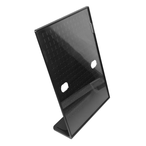 CAXUSD Sleek L-Shaped Menu Display Stand Plastic Sign Holder for Office Restaurant Table Menu Stand