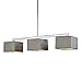 Produktbild QAZQA Modern Hängelampe VT 3-flammig grau/Innenbeleuchtung/Wohnzimmerlampe/Küche Textil/Stahl Länglich/Quadratisch LED geeignet E27 Max. 3 x 60 Watt