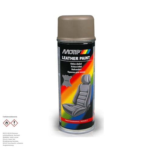 MOTIP Vernice per pelle, beige, vinile, spray, 200 ml, spray per la riparazione - 2