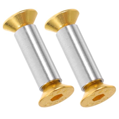 BESTYASH Remaches de Latón de Cabeza Redonda para Mango de Cuchillo, Tornillos de Fijación Diy, Remaches Huecos y Sujetadores para Reparación de Herramientas de Cocina, 2 Piezas,