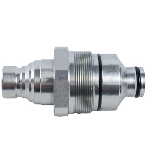 Image of V1311-77140 7246799 AT406474 Hydraulic Male Flat Face Quick Coupler 48mm Compatible with Kubota SVL75-2 SVL95-2 SSV65 SSV75, Bobcat 753 763 773 863 864 883, JD 318E 319E 320E, 47396760 373-6967