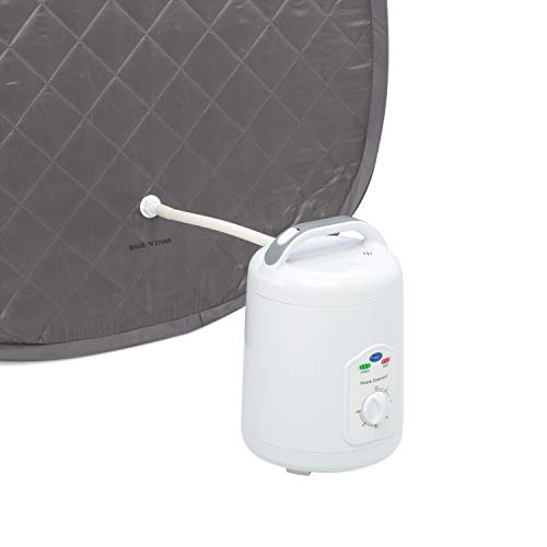 Durasage Personal Foldable Steam Sauna for Weight Loss, Detox & Relaxation at Home, Chair Included (Gray)