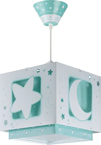 Dalber Luna Lampada a sospensione con motivo stelle, Verde, led no incluida, plastica - Image 3