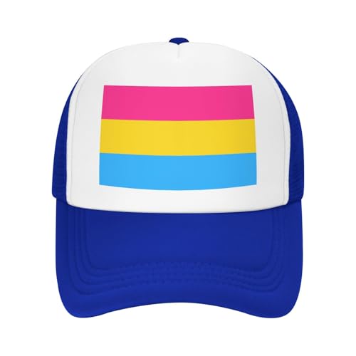 Pansexual Pride Flag Trucker Hat Snapback Mesh Baseball Cap Unisex2
