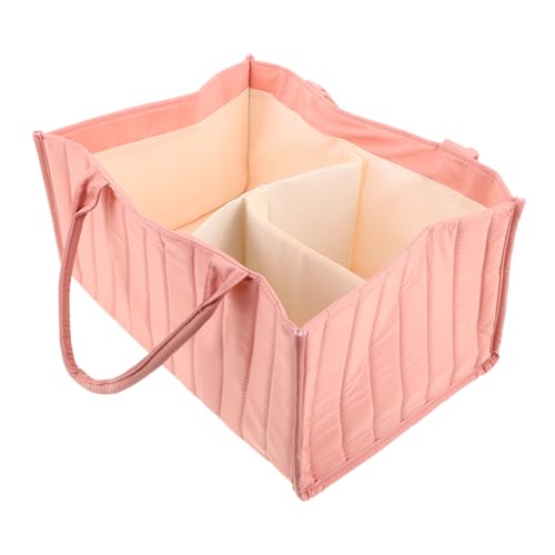 Sosoport bolsa de organizador de almacenamiento de vivero gran cesta de almacenamiento bolso y elementos esenciales del bolso del hospital algodón rosa
