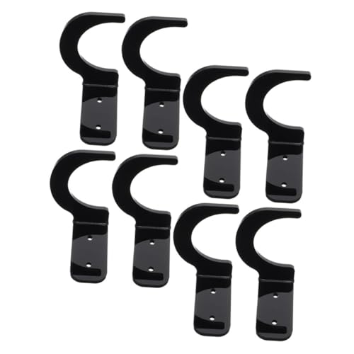 BESPORTBLE 4Pairs Acrylic Baseball Bat Display Holder Wall Mounted Bat Rack for Horizontal Storage Durable and Sturdy Design for Baseball Softball and Hockey Sticks Finish