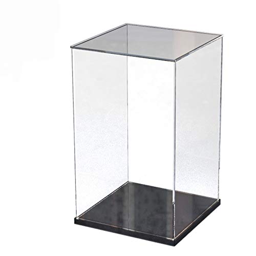 Boîte Vitrine Acrylique Transparent pour Lego Collection Figurine Maquette, Grande Présentoir Boite de D'affichage (Noir,25x25x40cm) Cover