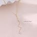 Ewrkbr Dainty Gold Necklace for Women, Charm 14k Gold Plated CZ Teardrop Choker Necklaces Formal Long Necklaces for Women Trendy Simple Wedding Necklace Non Tarnish Fashion Gold Jewelry