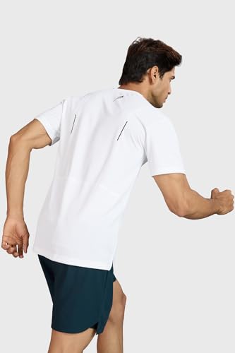Image of FUAARK Men Solid Slim Fit Polyester Gym & Running Wear Tshirt