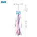 PATIKIL Bike Streamers, 4 Pcs Colorful Scooter Handlebar Tassels Grips Ribbon Accessories Decorations for Girls Bicycle Tricycle Handle, Sky Blue Pink