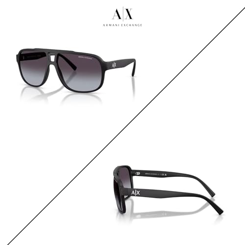 Armani Exchange AX4104S Rectangle Sunglasses for Men +BUNDLE with ACCESSORY EYEWEAR KIT3