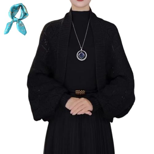 Knitted Shawl Coat, Fashion Hollow Out Cardigan, Women'S Knitted Lightweight Slouchy Wrap Cardigan Shawl Coat