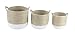 CosmoLiving by Cosmopolitan Seagrass Handmade Two Toned Storage Basket with Handles, Set of 3 13