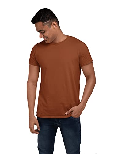 Image of AMIGOS Men's Solid Regular Fit T-Shirt