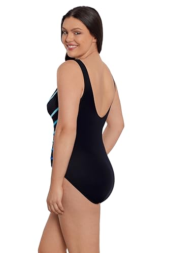 Women's 8 Overlay Fank Tank One Piece Swimsuit2
