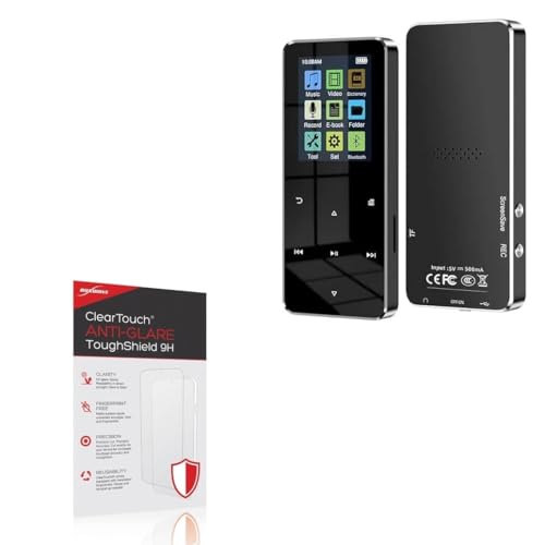 BoxWave Screen Protector Compatible With RIJAHO 32GB MP3 Player (1.8 in) - ClearTouch Anti-Glare ToughShield 9H (2-Pack), Anti-Glare 9H Tough Flexible Film Screen Protector