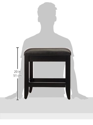 Home Styles Bedford Black Vanity Bench #TOP7