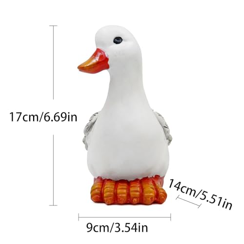 Statue de canard de jardin en résine durable pour briser la monotonie du gazon