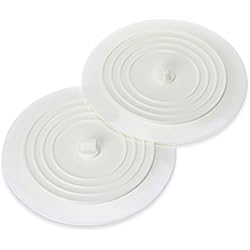 Fregadero Precio BTSKY - Tapón de goma de silicona universal para fregadero de cocina, bañera o bañera, 2 unidades, 15,2 cm, tapón de drenaje de silicona para viaje