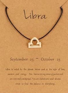 Libra Black September October Zodiac Constellation Sign Bracelets for Women Men 12 Birth Months Tiny Astrology Horoscope Jewelry Adjustable with Message CardUnique Zodiac Sign Bracelets - Perfect for Horoscope lovers | Astrology Bracelet | Constellation Bracelet | Zodiac Gifts!