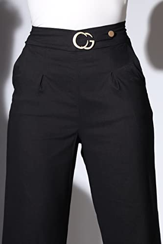 Image of Leriya Fashion Women's Ankle Fit High Rise Trousers High-Waisted Pant| Korean Trousers