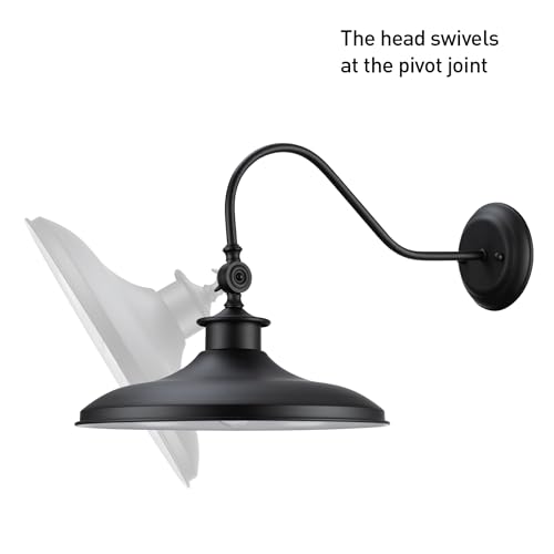 Image of Globe Electric 44095 Aedan 1-Light Swivel Wall Sconce, Black Finish