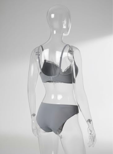 Image of Women's Elegant Lace Trim Padded Lingerie Set with Bow Detail, Push-Up Bra and Matching Panty, Available in six Colours