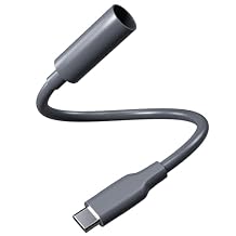 Starlink Mini DC Power Cable, Waterproof Starlink Mini USB C Male Cable to DC Female Adapter, 65W+ PD 20V Starlink Mini Extension Cable, 5.5mm 2.1mm DC Female Adapter, Grey 240mm/0.78ft
